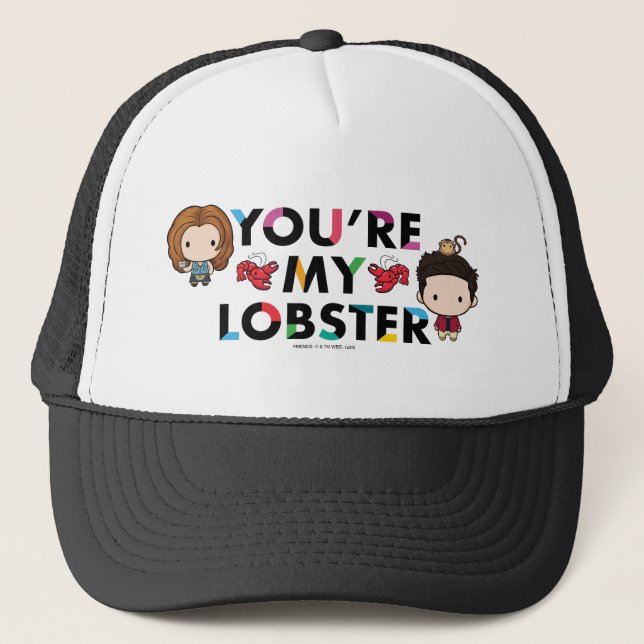 Gorra De Camionero AMIGOS™ | Ross y Rachel Lobster Chibi (Anverso)