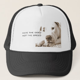 Gorra De Camionero amistoso pitbull blanco soñoliento odio acto no ra