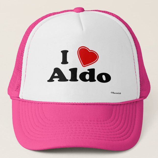 Gorra De Camionero Amo a Aldo (Anverso)