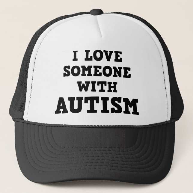 Gorra De Camionero Amo A Alguien Con Autismo (Anverso)