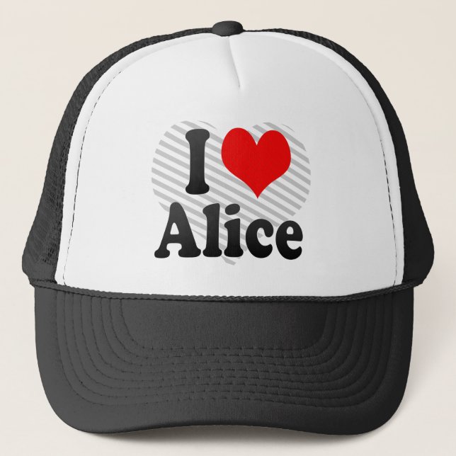 Gorra De Camionero Amo a Alicia (Anverso)