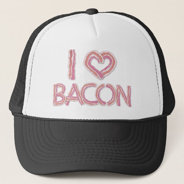 Gorra De Camionero Amo a Bacon (Anverso)