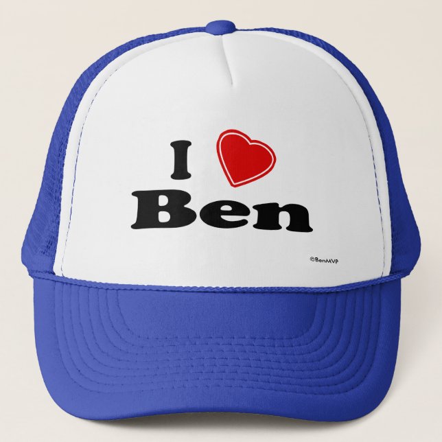 Gorra De Camionero Amo a Ben (Anverso)