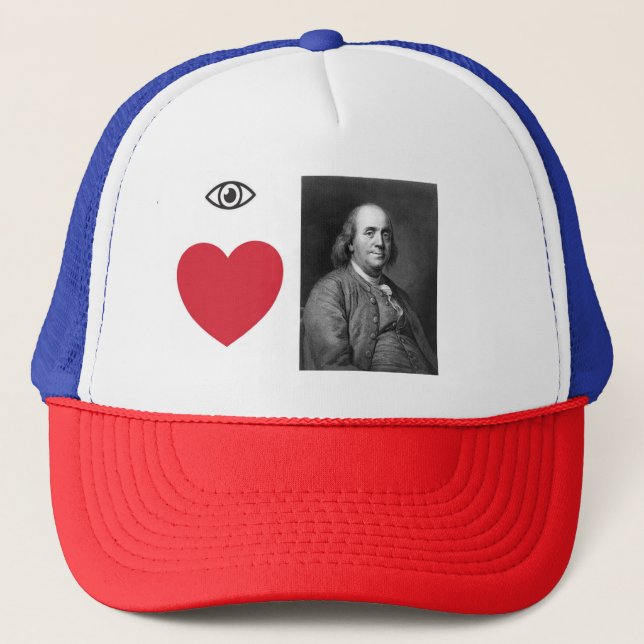 Gorra De Camionero "Amo a Ben Franklin" (Anverso)