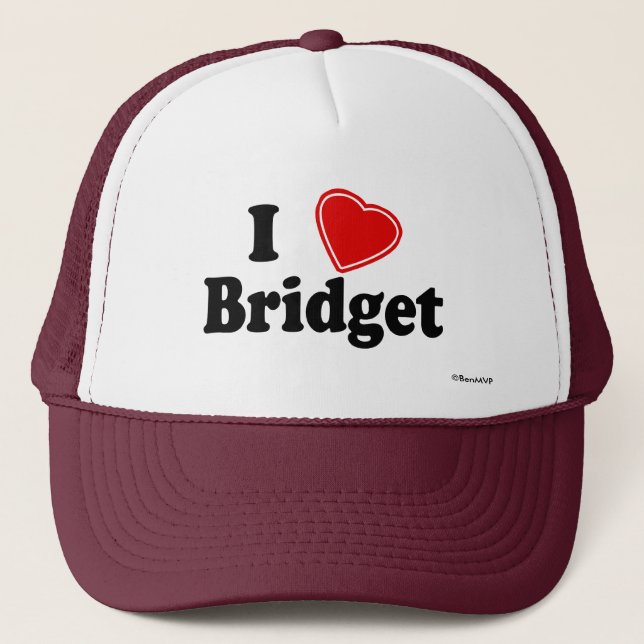 Gorra De Camionero Amo a Bridget (Anverso)