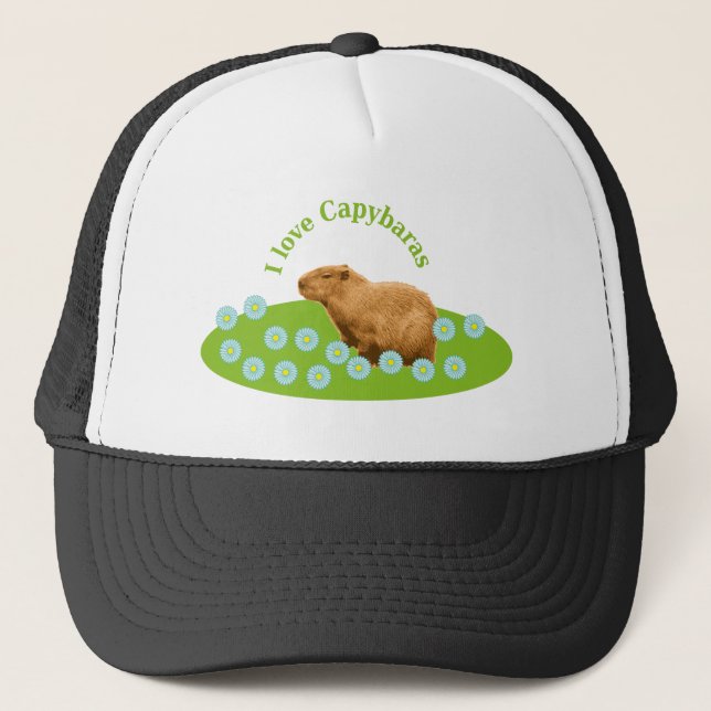 Gorra De Camionero Amo a Capybaras (Anverso)