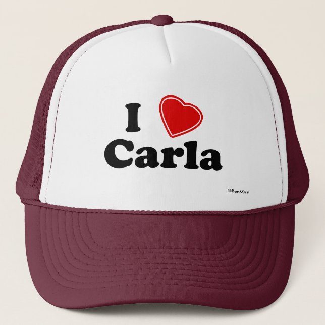 Gorra De Camionero Amo a Carla (Anverso)