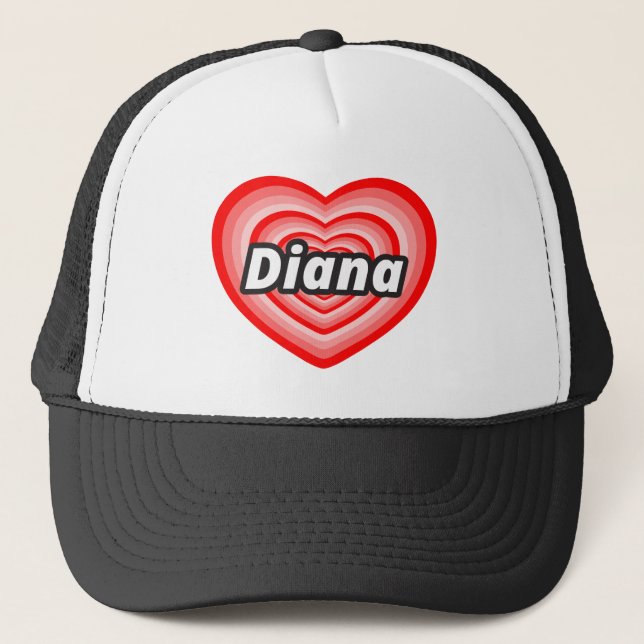 Gorra De Camionero Amo a Diana (Anverso)
