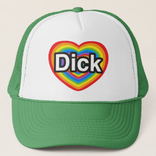 Gorra De Camionero Amo a Dick. Te amo, Dick. Corazón