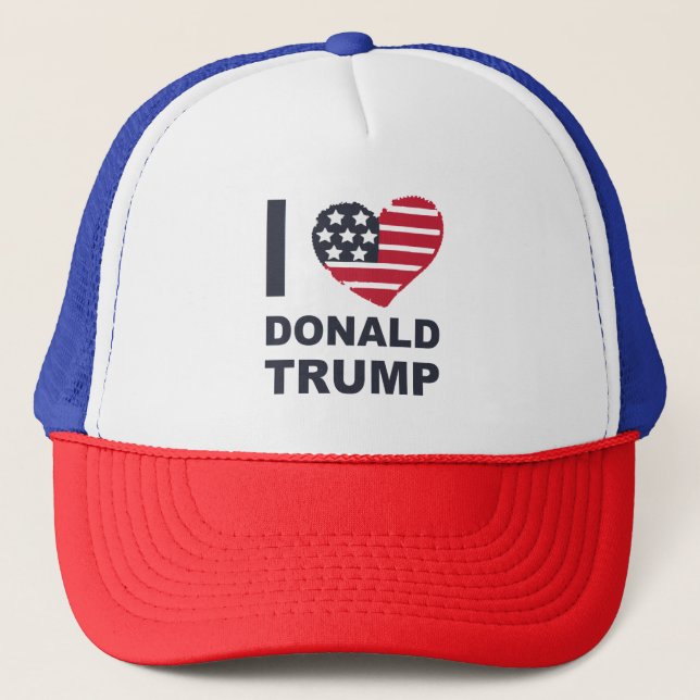 Gorra De Camionero Amo a Donald Trump (Anverso)
