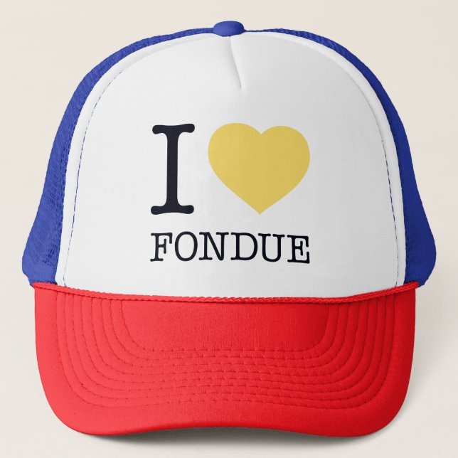 GORRA DE CAMIONERO AMO A FONDUE (Anverso)