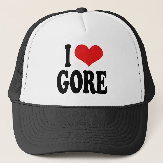 Gorra De Camionero Amo a Gore (Anverso)