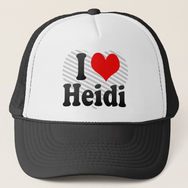 Gorra De Camionero Amo a Heidi (Anverso)