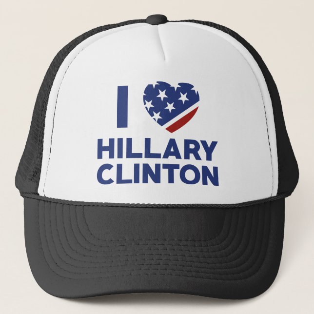 Gorra De Camionero Amo a Hillary Clinton (Anverso)