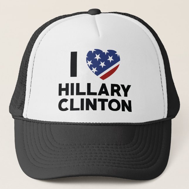 Gorra De Camionero Amo a Hillary Clinton (Anverso)