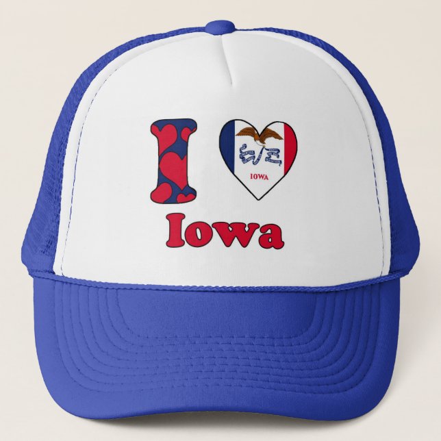 Gorra De Camionero Amo a Iowa (Anverso)
