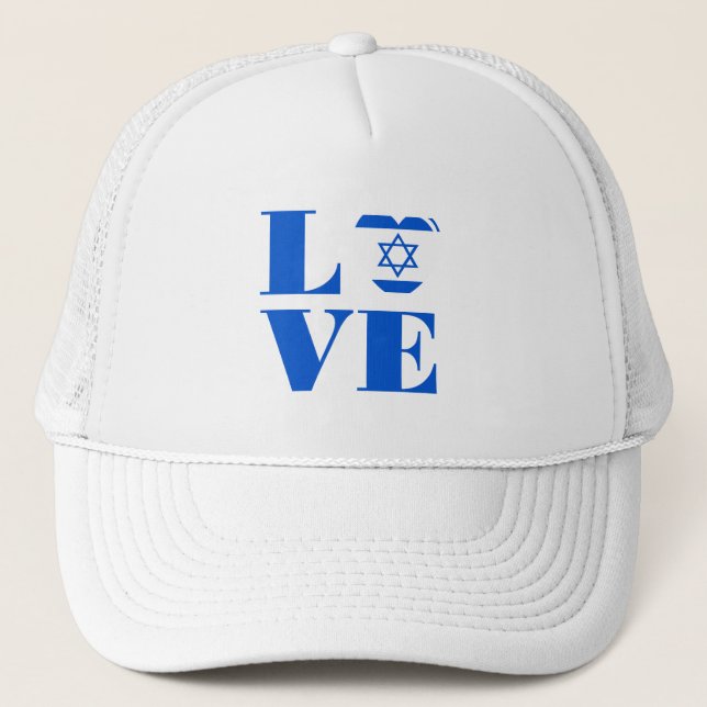 Gorra De Camionero Amo a Israel (Anverso)
