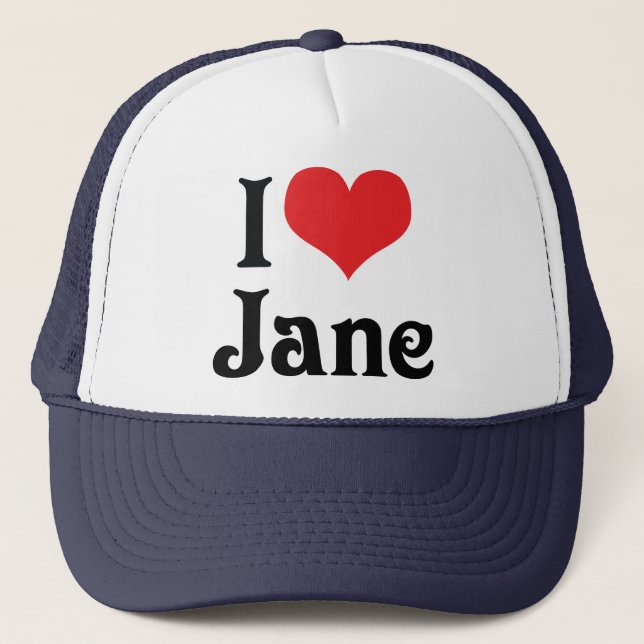 Gorra De Camionero Amo a Jane (Anverso)