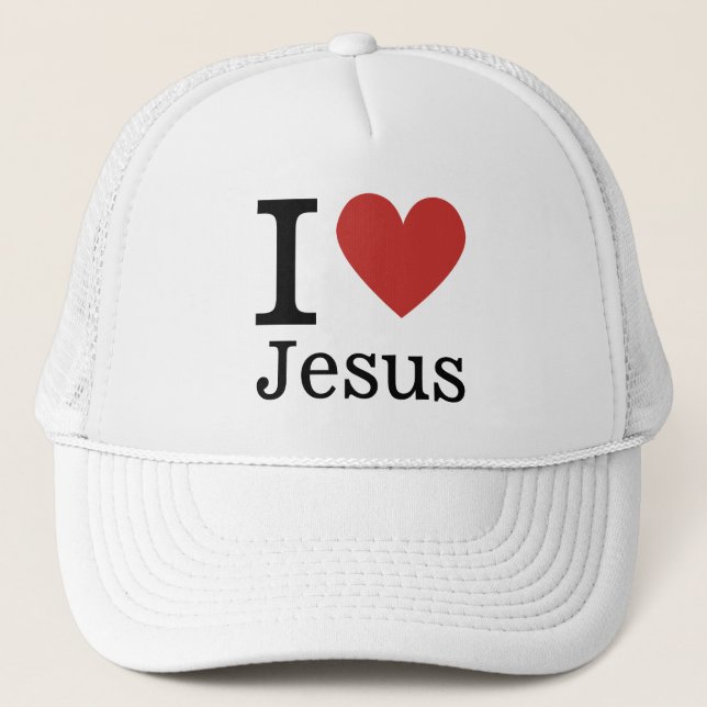 Gorra De Camionero Amo a Jesús PERSONALIZABLE (Anverso)