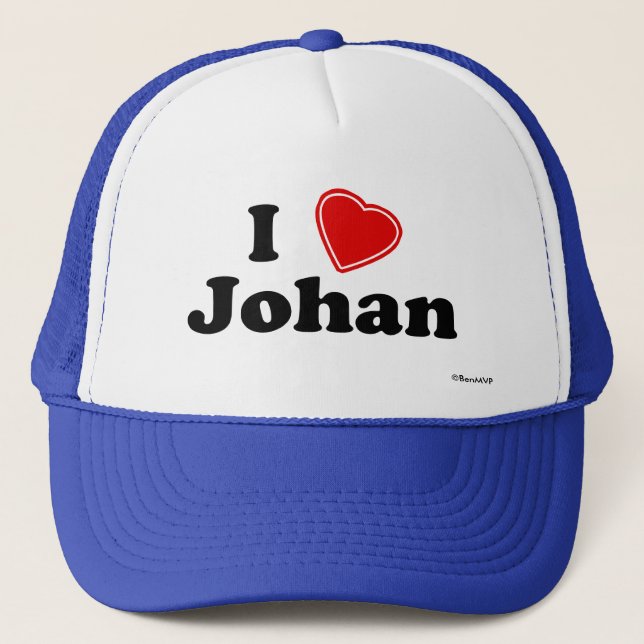 Gorra De Camionero Amo a Johan (Anverso)