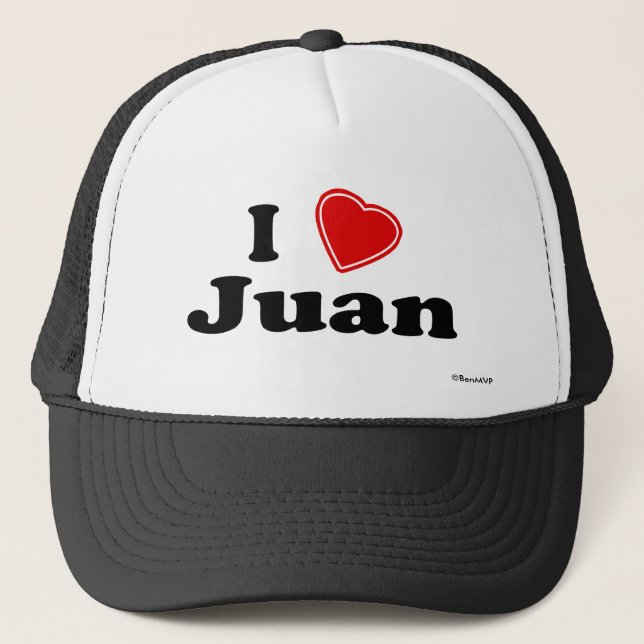 Gorra De Camionero Amo a Juan (Anverso)