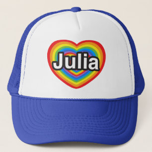 Gorra De Camionero Amo a Julia. Te amo Julia. Corazón
