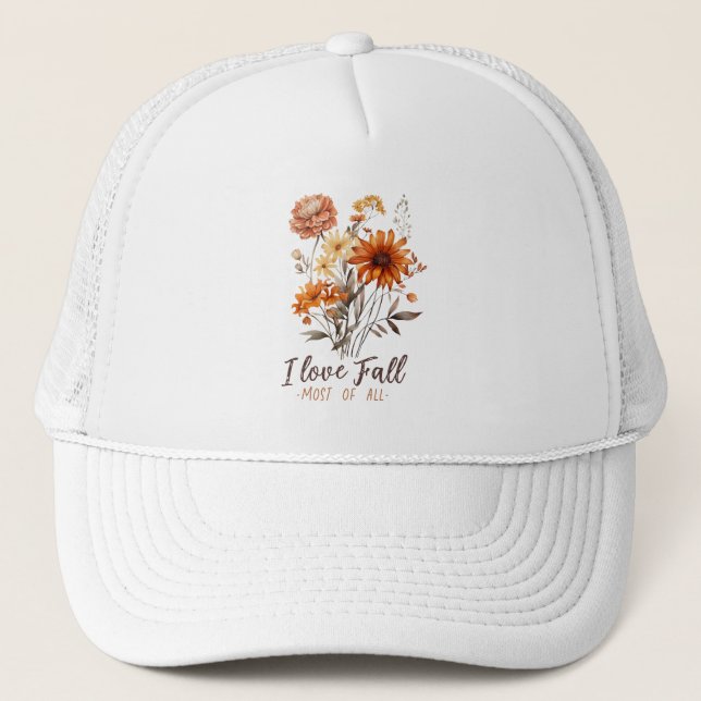 Gorra De Camionero Amo a la Caída sobre todo - Foliage de otoño (Anverso)