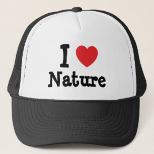 Gorra De Camionero Amo a la Naturaleza personalizado de corazón perso