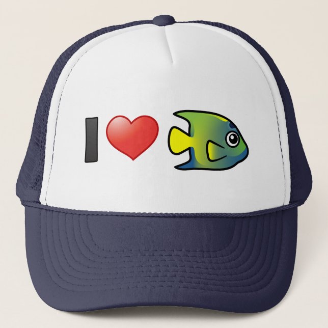 Gorra De Camionero Amo a la Reina Angelfish (Anverso)