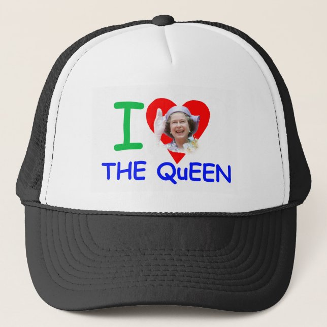 Gorra De Camionero Amo a la reina - reina Elizabeth II (Anverso)