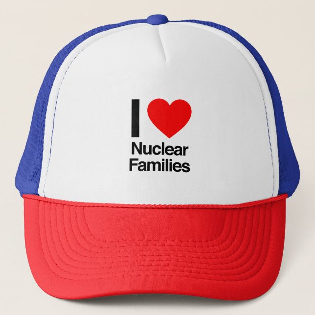 Gorra De Camionero Amo a las familias nucleares (Anverso)