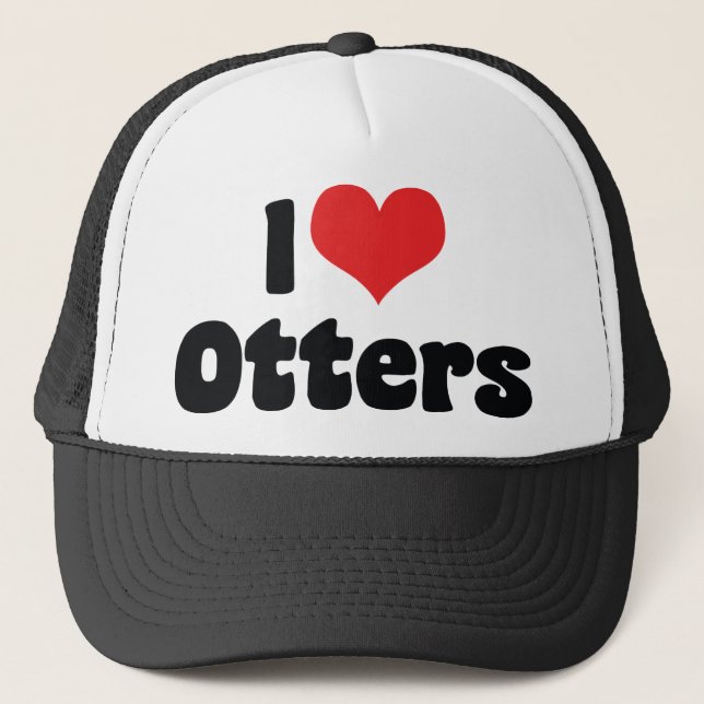 Gorra De Camionero Amo a las nutrias del corazón (Anverso)