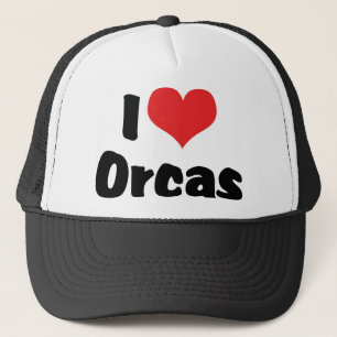 Gorra De Camionero Amo a las orcas de corazón - Amante de las ballena