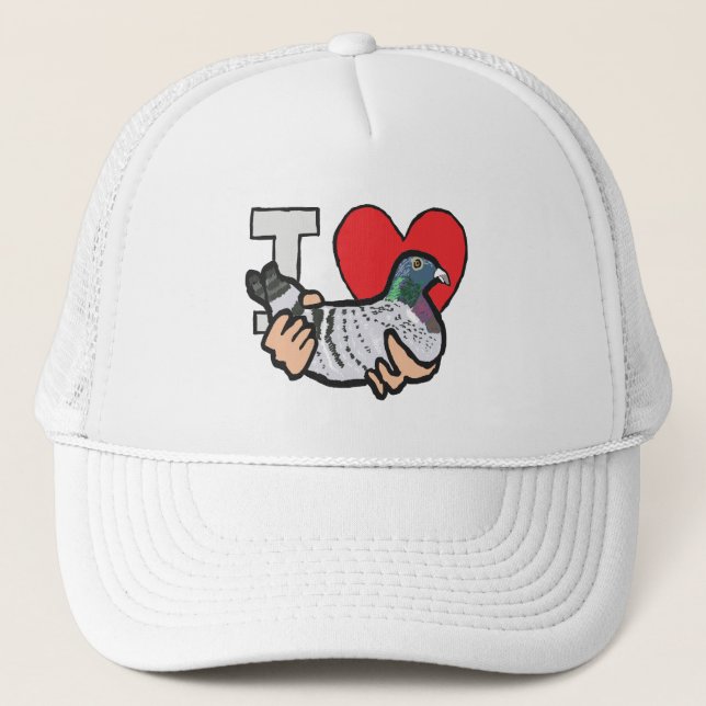Gorra De Camionero Amo a las palomas (Anverso)