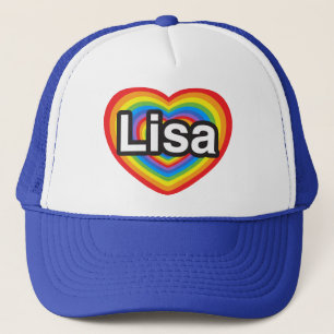 Gorra De Camionero Amo a Lisa. Te amo Lisa. Corazón