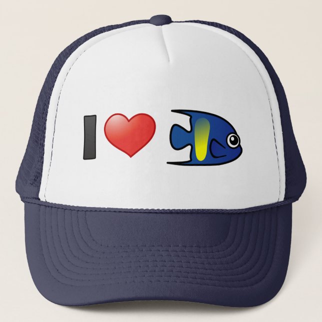 Gorra De Camionero Amo a los Angelfish Yellowbar (Anverso)