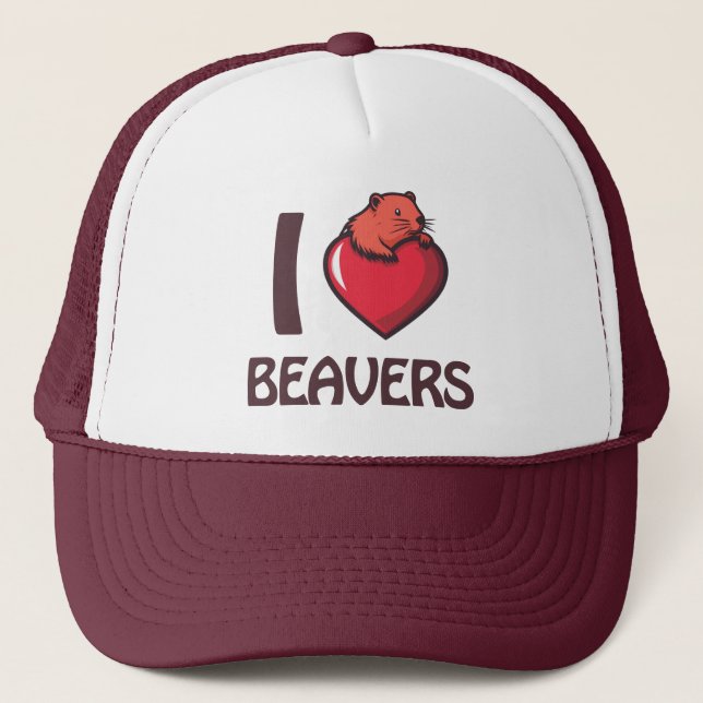 Gorra De Camionero Amo a los Beavers (Anverso)