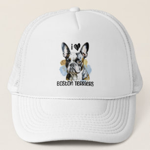 Gorra De Camionero Amo a los Boston Terriers