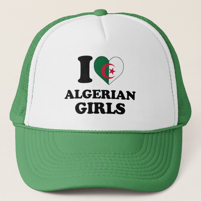 Gorra De Camionero Amo a los Chicas argelinos (Anverso)