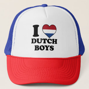 Gorra De Camionero Amo a los chicos holandeses Países Bajos Bandera C