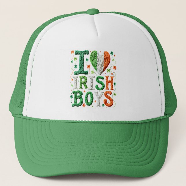 Gorra De Camionero Amo a los chicos irlandeses - San Patricio (Anverso)