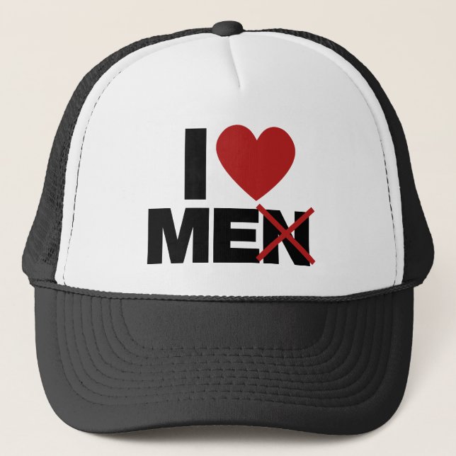 Gorra De Camionero Amo a los hombres (Anverso)