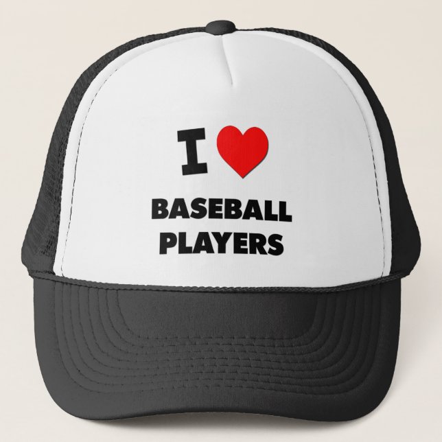 Gorra De Camionero Amo a los jugadores de béisbol (Anverso)