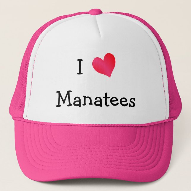 Gorra De Camionero Amo a los Manatíes (Anverso)