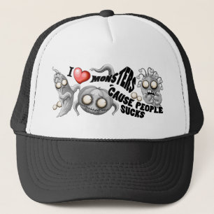 Gorra De Camionero Amo a los monstruos porque la gente se acosa