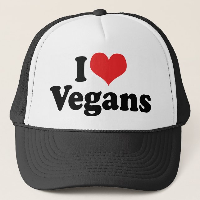 Gorra De Camionero Amo a los veganos (Anverso)