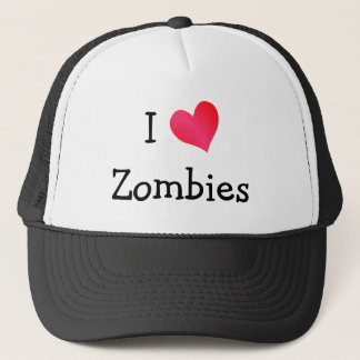 Gorra De Camionero Amo a los zombies