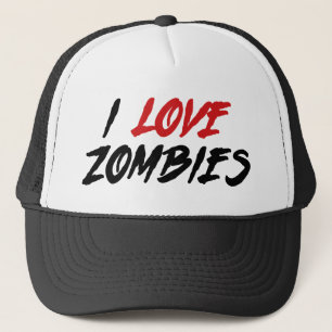 Gorra De Camionero Amo a los zombies