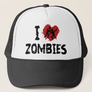 Gorra De Camionero Amo a los zombies