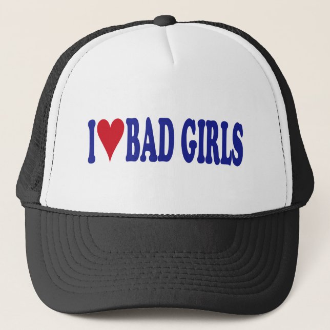 Gorra De Camionero Amo a malos chicas (Anverso)